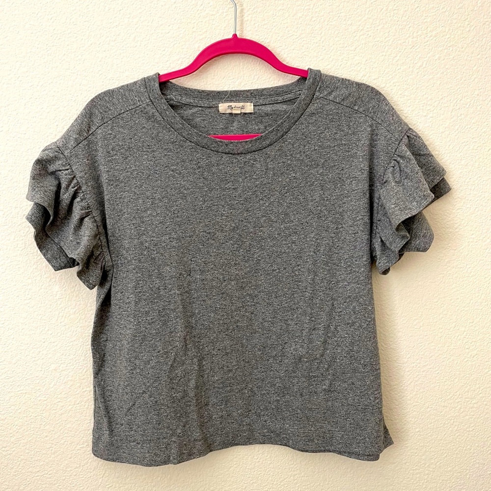 Madewell Cropped Ruffle Tee